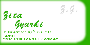zita gyurki business card